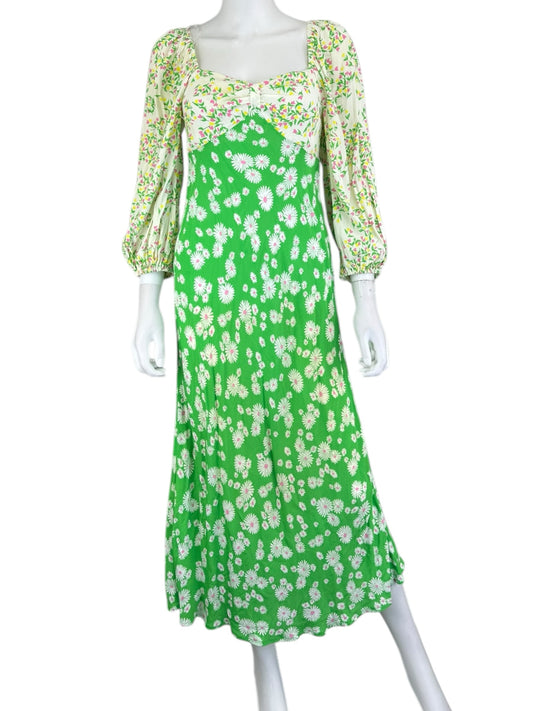 Rixo Floral Patterned Casual Dress Size 4