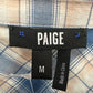 PAIGE 100% Cotton Blue Plaid Button-Down Size M