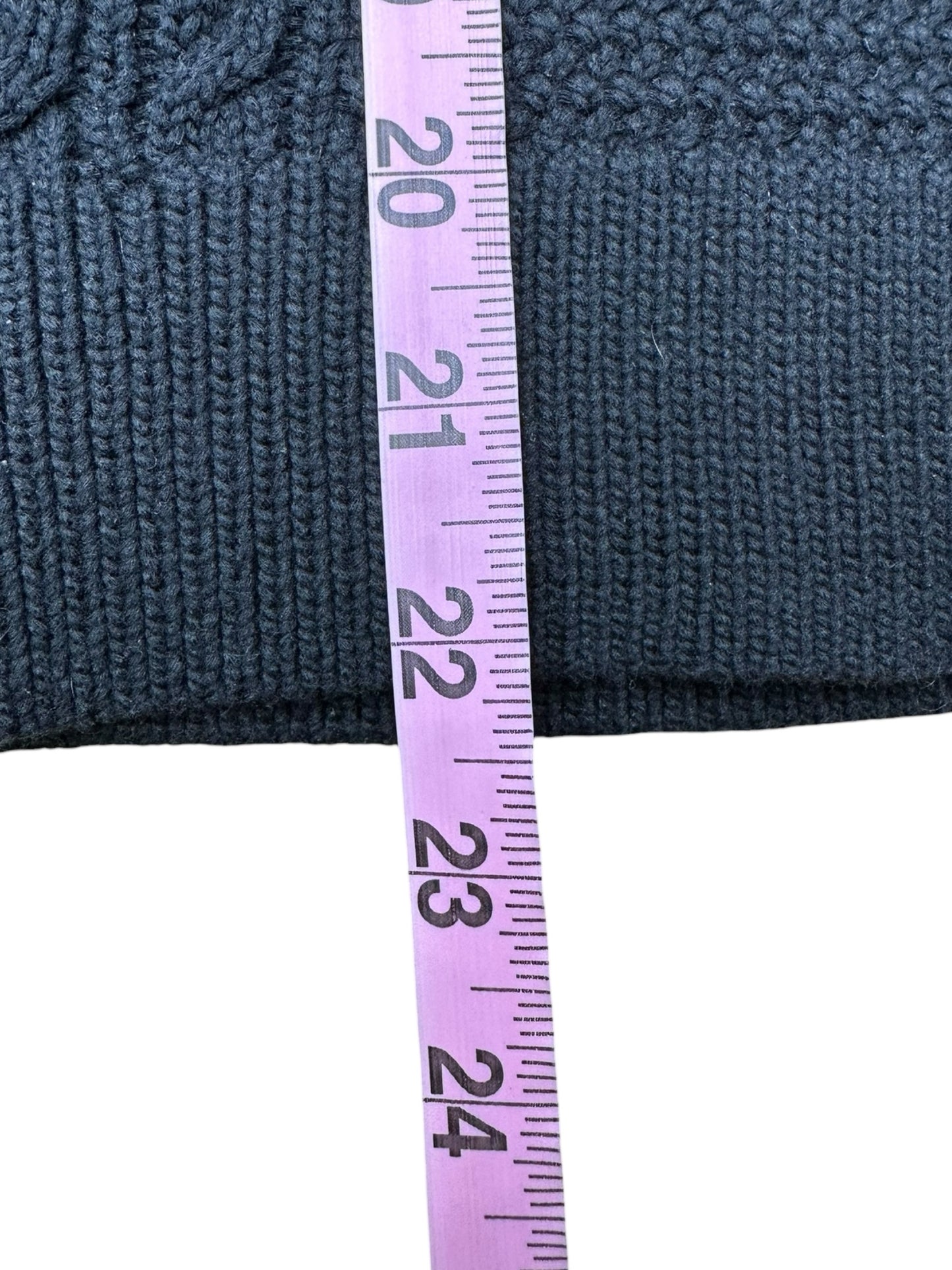 LILLA P Black Cable Knit Sweater Size L