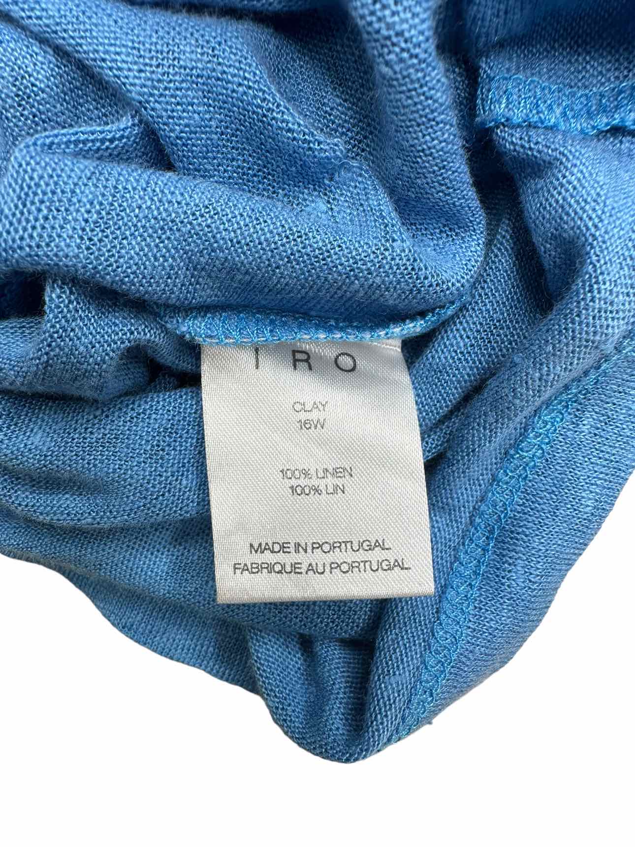 IRO Blue Distressd Linen Top Size XS