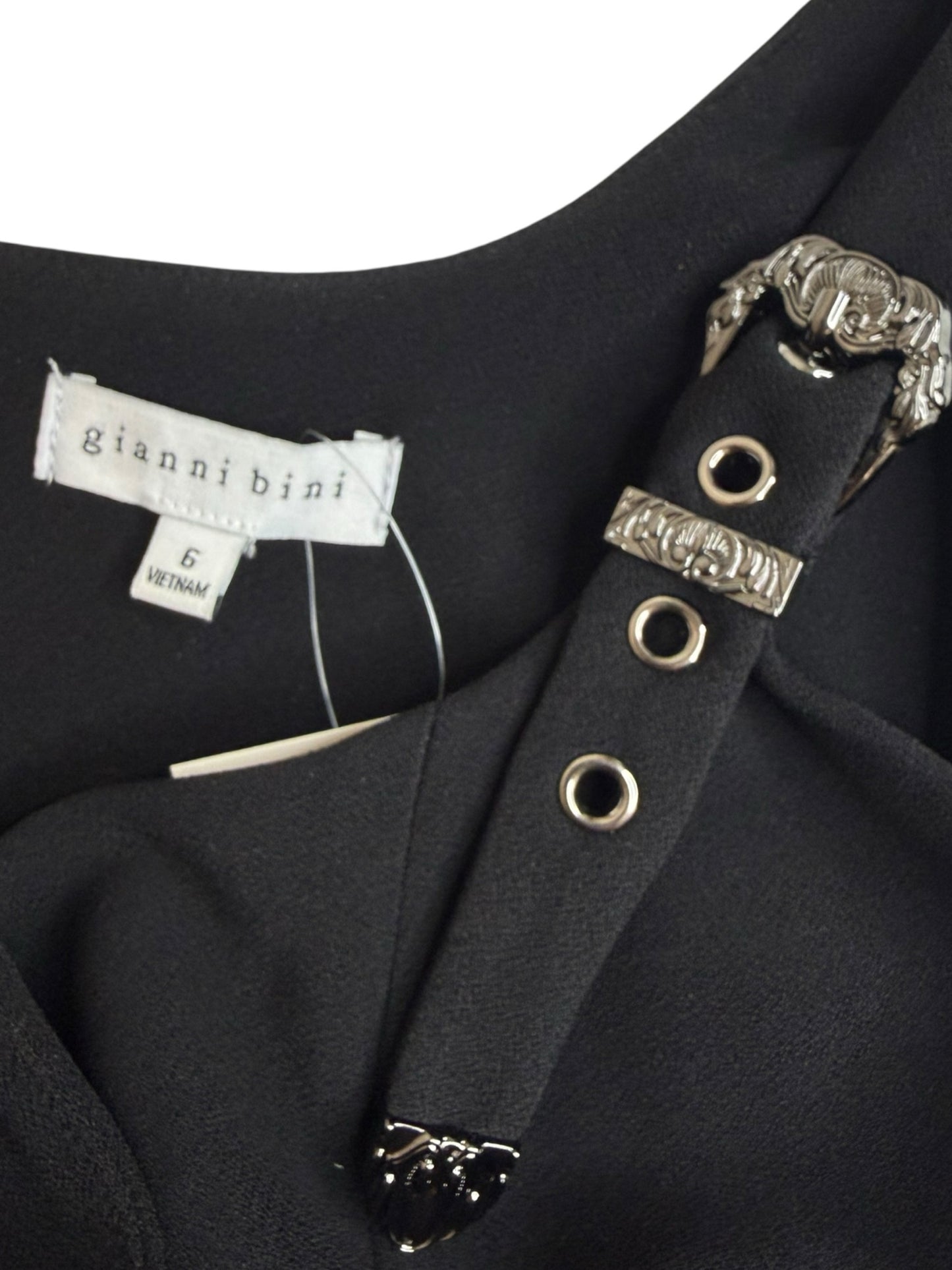 GIANNI BINI Black Cropped Tank Size 6