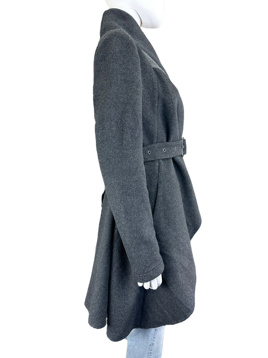 ANTONIO MELANI Grey Wool Waterfall Coat Size XS