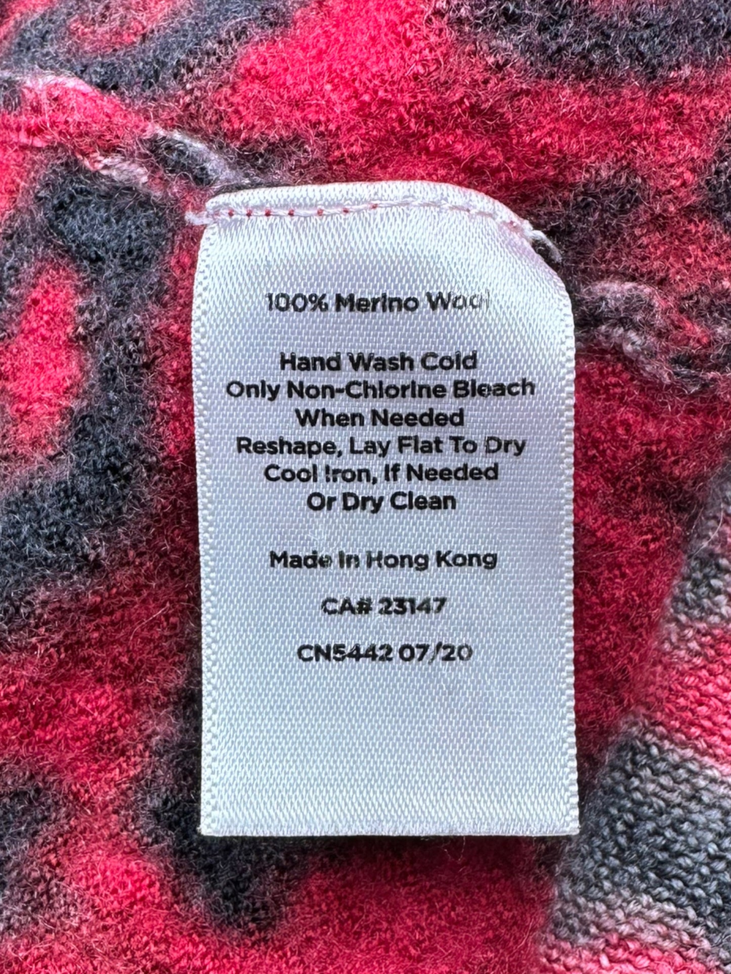 Talbots Red Leopard Merino Wool Sweater Size 2X