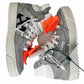 OFF WHITE c/o Virgil Abloh 3.0 OFF COURT Glitter Silver White High Top Sneakers Size 7B
