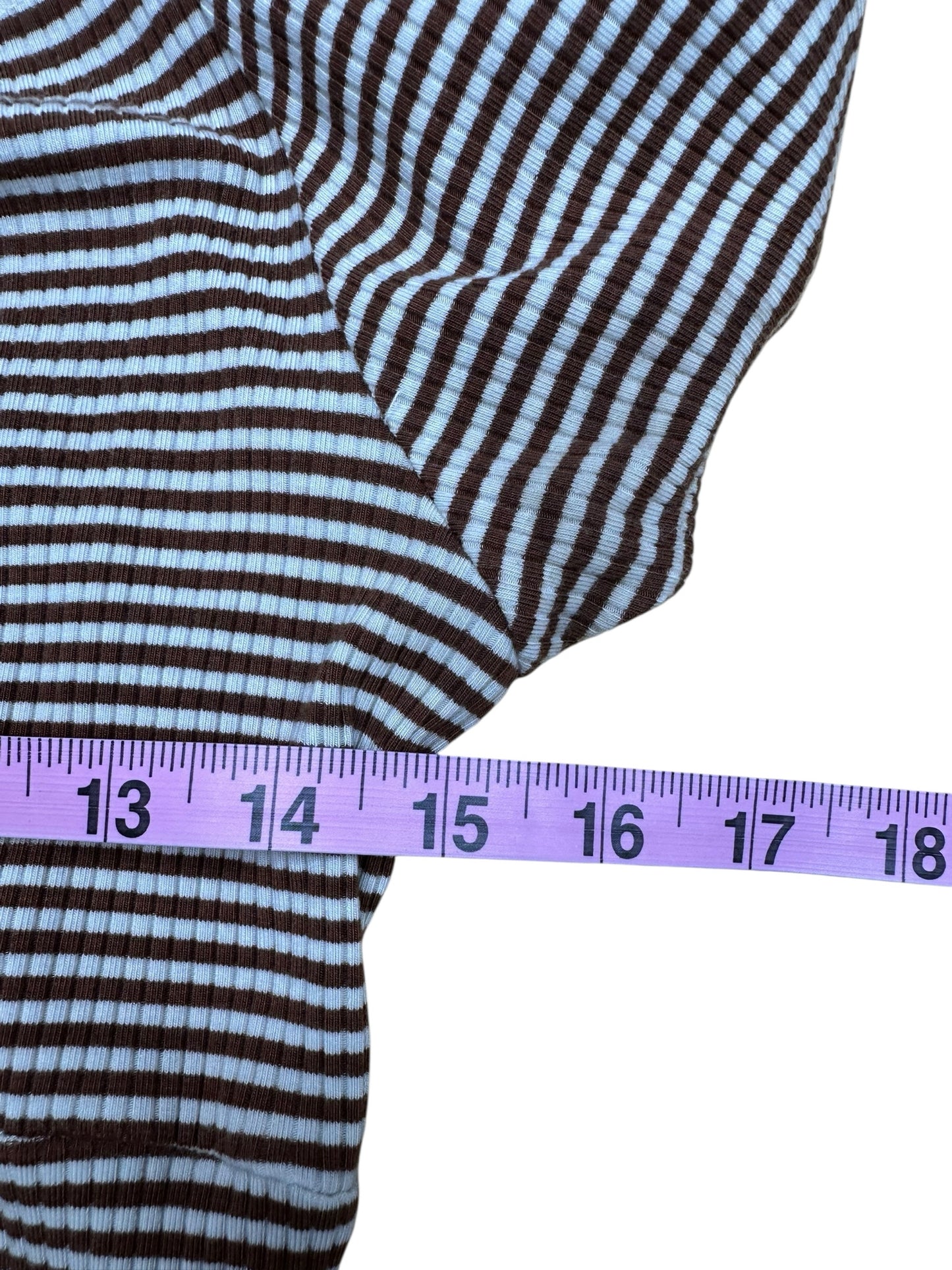 REFORMATION Brown and White Stripe Knit Dress Size S