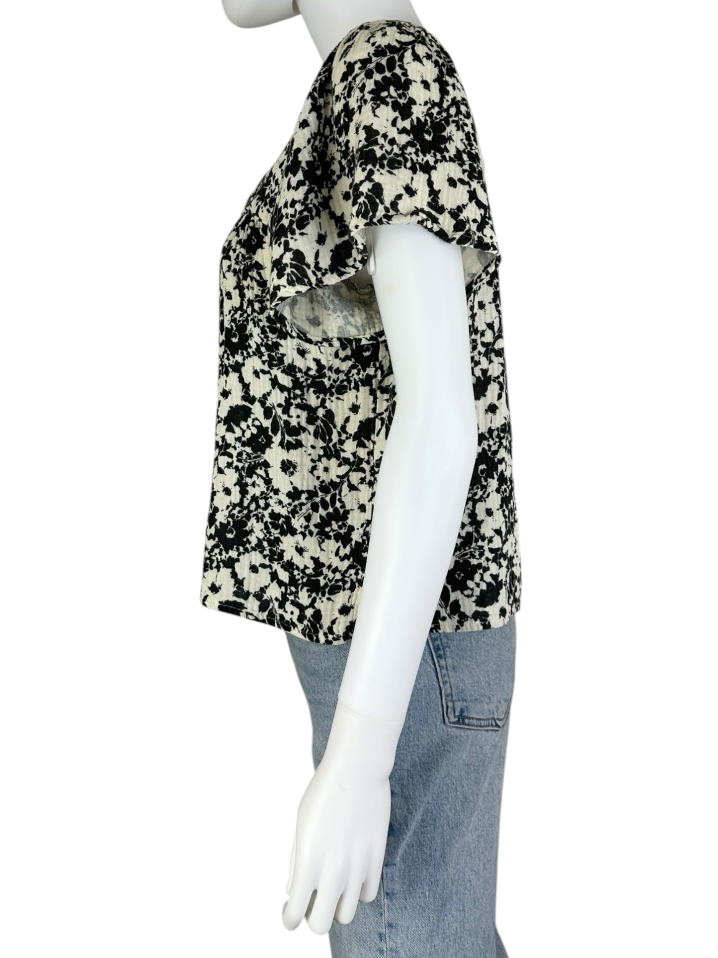 Rails Brown Floral Print Top Size XS