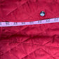 BURBERRY Red Quilted Nylon Barn Jacket Size L