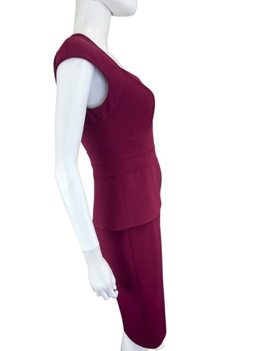 Maggy London Merlot Midi Dress Size 6