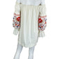 Free People White and Floral Multicolor Casual Dress Size S