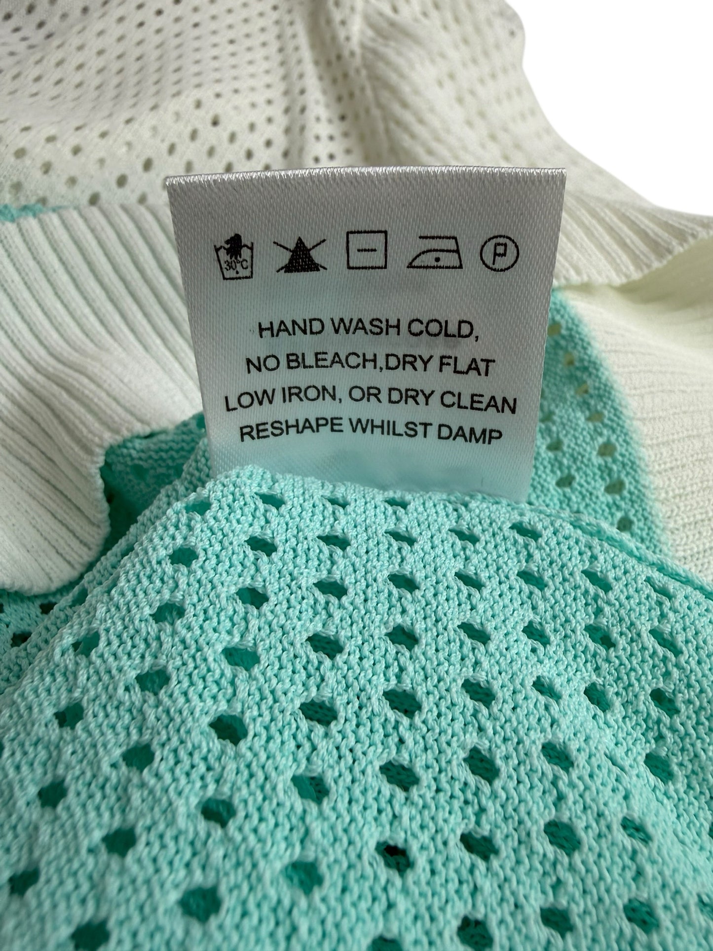 Aleeza Paris White And Teal Sweater Size 5X