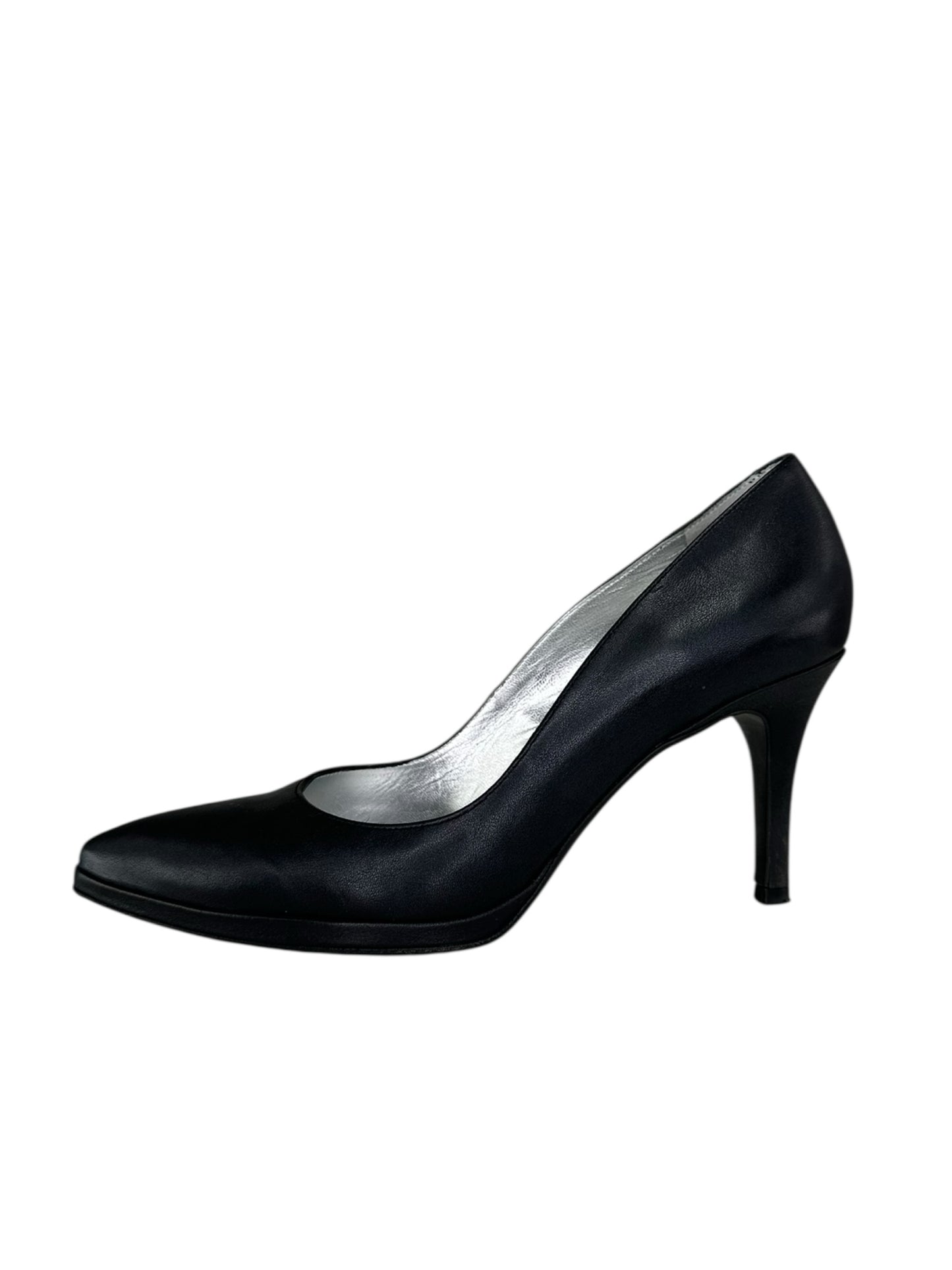 FREELANCE Black Leather Pointed Pumps Size 37