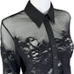 Anne Fontaine Black Lace Button-down Shirt Size XL