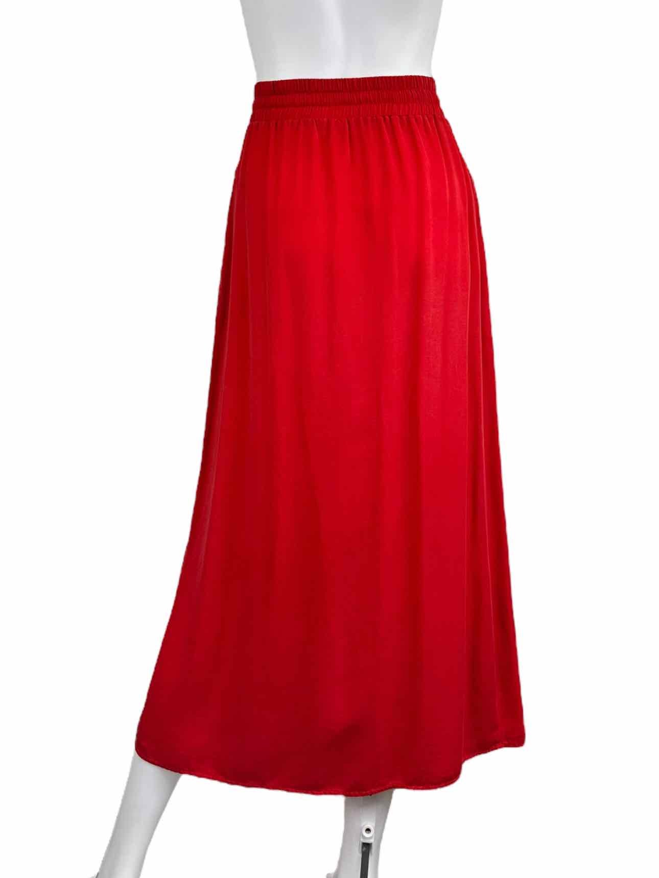 cloth & stone Red Button-Down Maxi Skirt Size XS