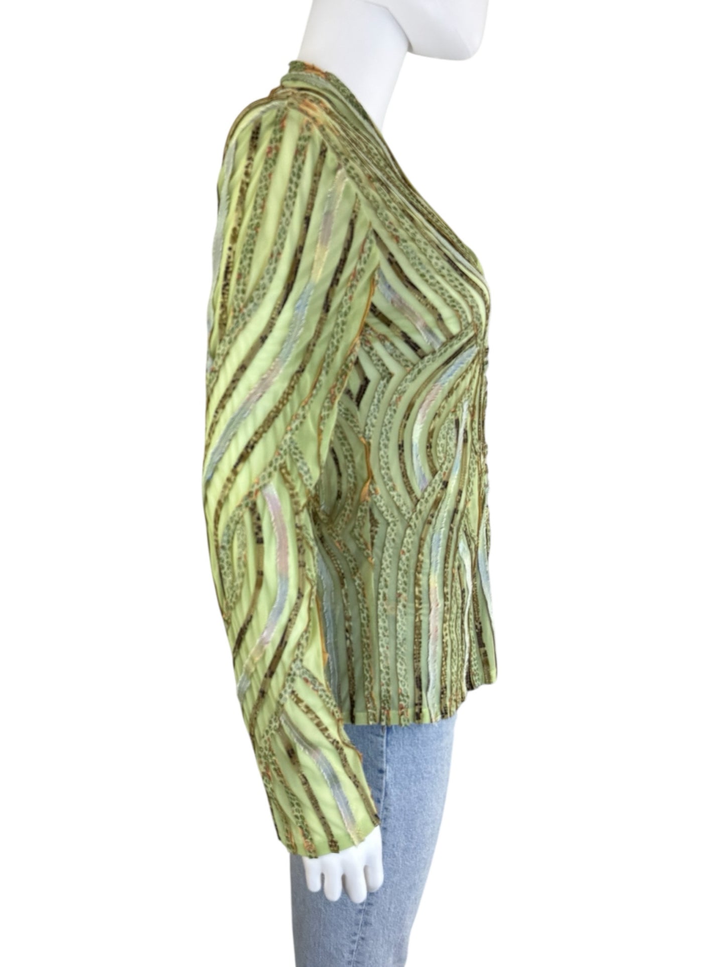 Alexandra Rosati Green Ribbon Jacket Size 6