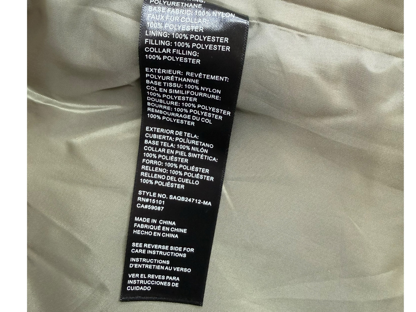 Sanctuary NWT Sage Green Quilted Jacket Size S