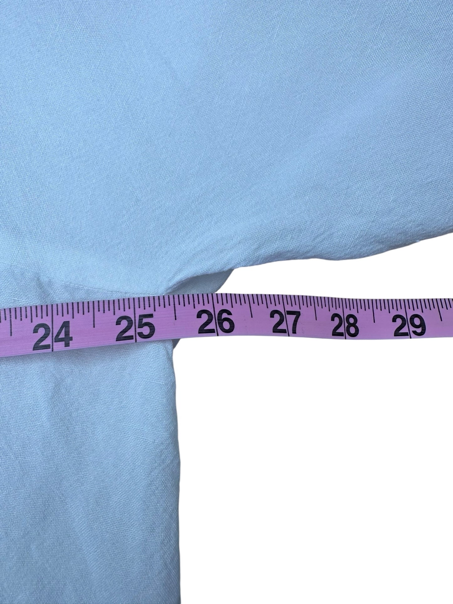 EILEEN FISHER White Linen Button-down Size L