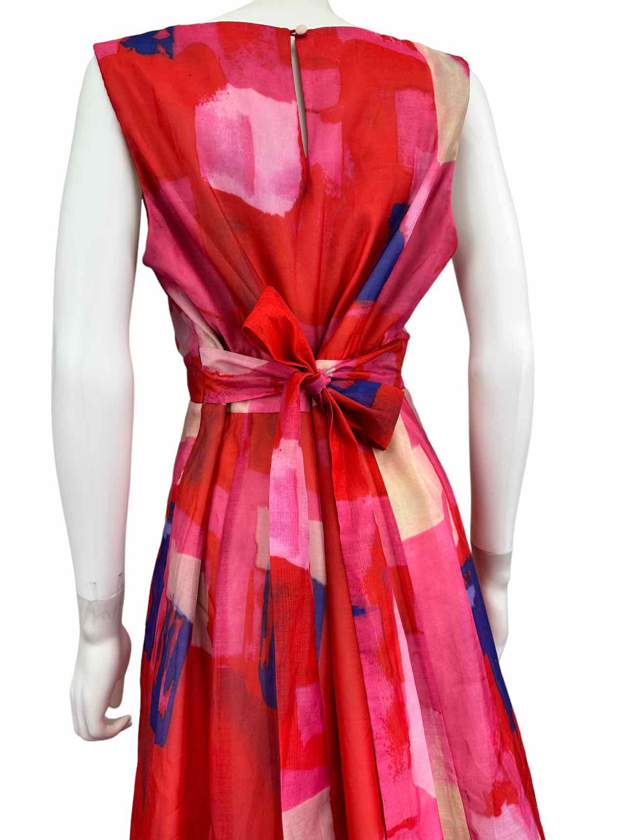 Eva Franco Pink Watercolor Dress Size LP