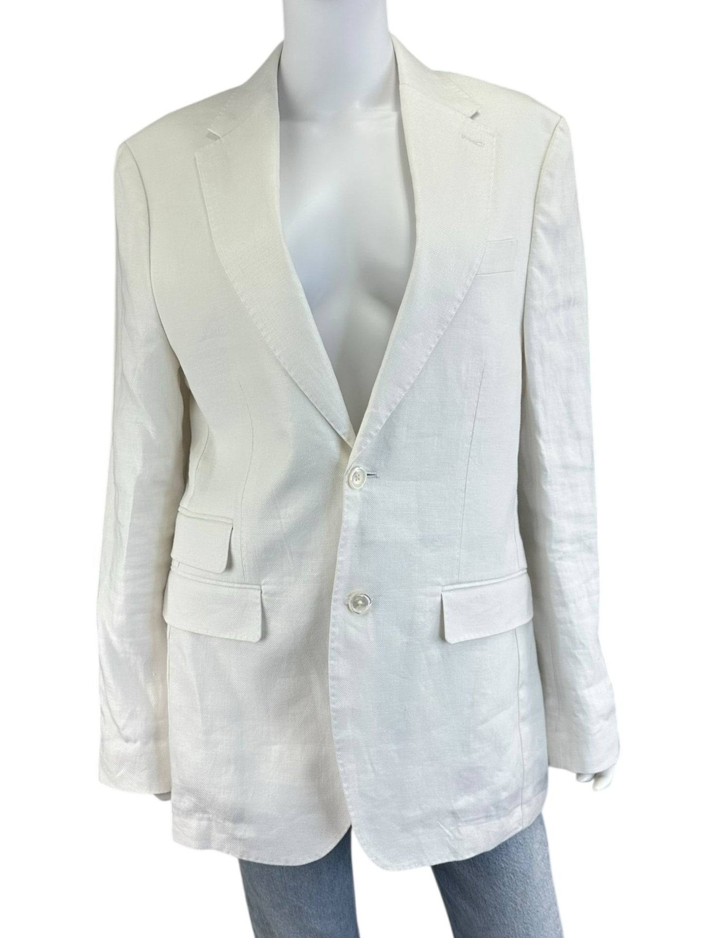 BANANA REPUBLIC NWT White Linen Blazer Size 38