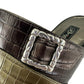 Brighton Green and Brown Croc Heels Size 11