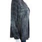 LAFAYETTE 148 NEW YORK Gray Croc Silk Print Blouse Size 10