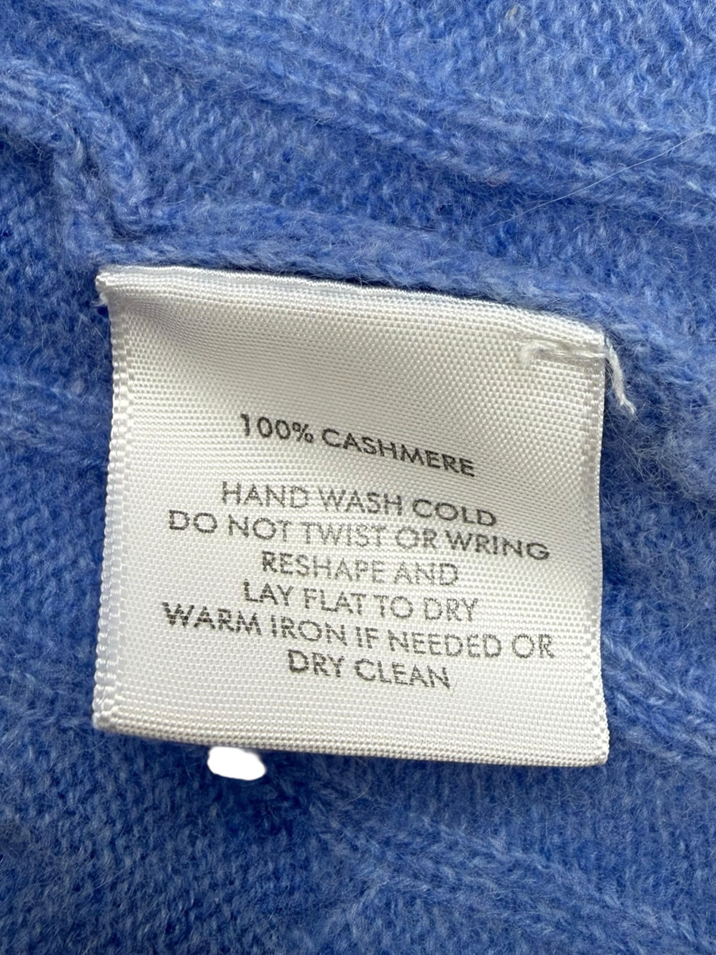 WHITE + WARREN Blue 100% Cashmere Sweater Cardigan Size L