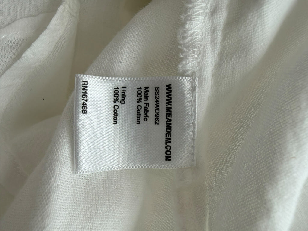 ME + EM White 100% Cotton Maxi Dress Size 6