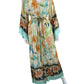Spell Multicolor Floral Button-Down Maxi Dress Size XS
