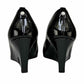 Stuart Weitzman Black Patent Leather Wedges Size 8