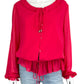 Haute Hippie Hot Pink Blouse Size M