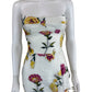 AMANDA UPRICHARD NWT Ivory Floral Strapless Midi Dress Size XS