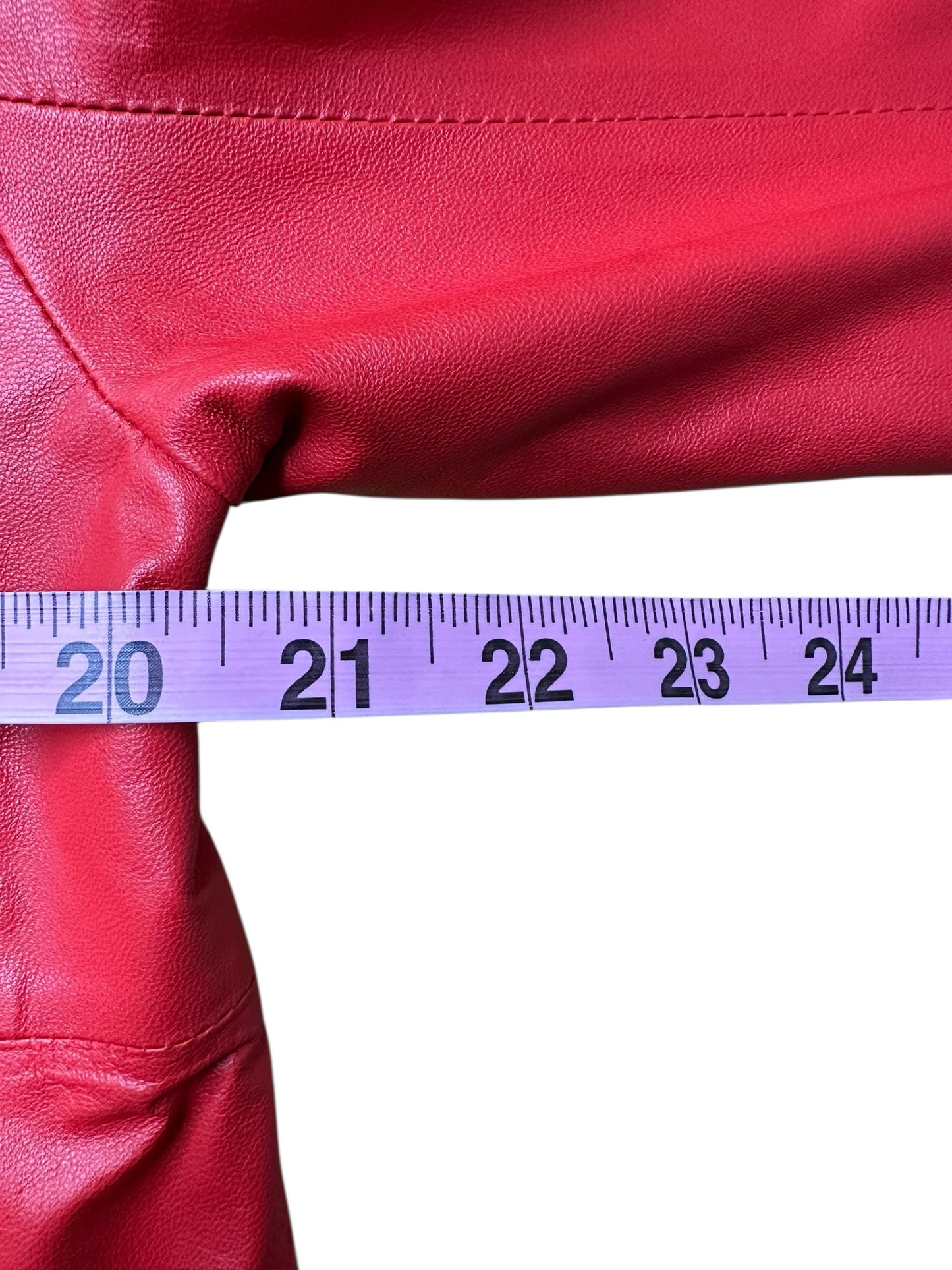 LAFAYETTE 148 NEW YORK Red Genuine Leather Jacket Size 8