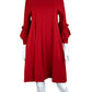 KATHERINE BARCLAY Red Knit Mini Dress Size M