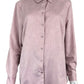 Chicos Pink Satin Paisley Print Button Down Shirt Size L