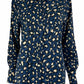 The Shirt by Rochelle Behrens Blue Leopard Button-down Size M