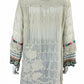 Johnny Was Cream Embroidered Tunic Top Size L