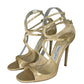 JIMMY CHOO Nude Patent Leather Azia 110MM Gladiator Sandals Size 40