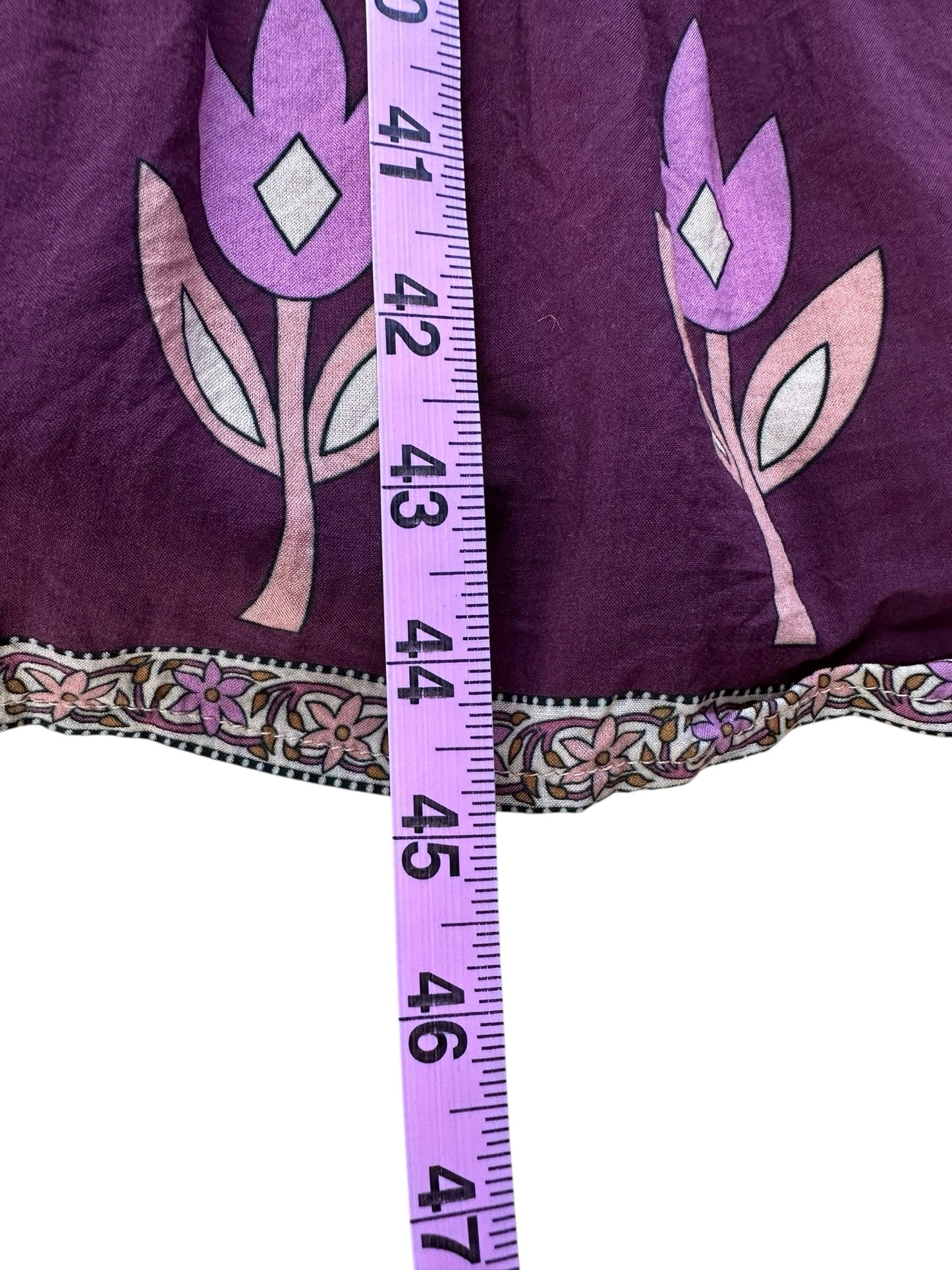 Spell & the Gypsy Cream and Purple Casual Dress Size XS