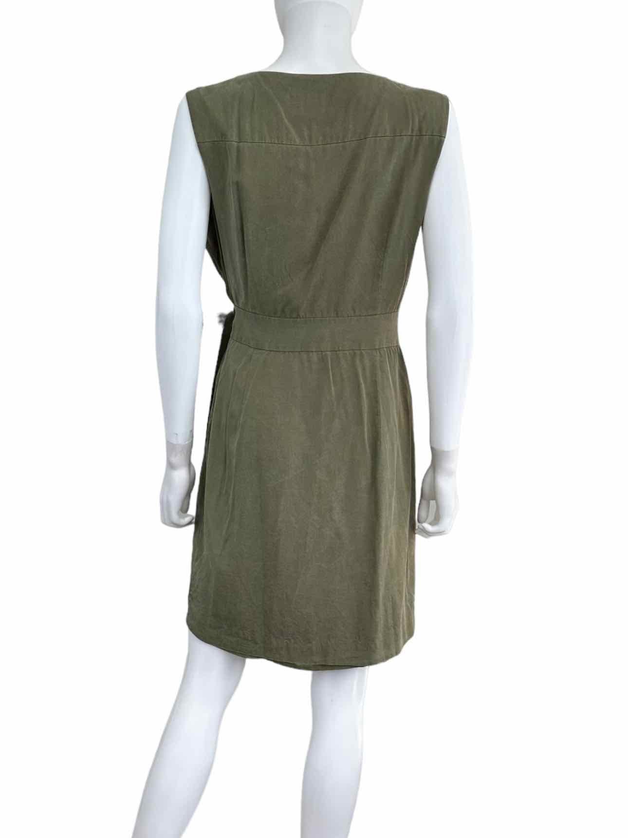 BANANA REPUBLIC Green Wrap Dress Size 10