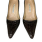 Manolo Blahnik Brown Crocodile Pumps Size 38.5