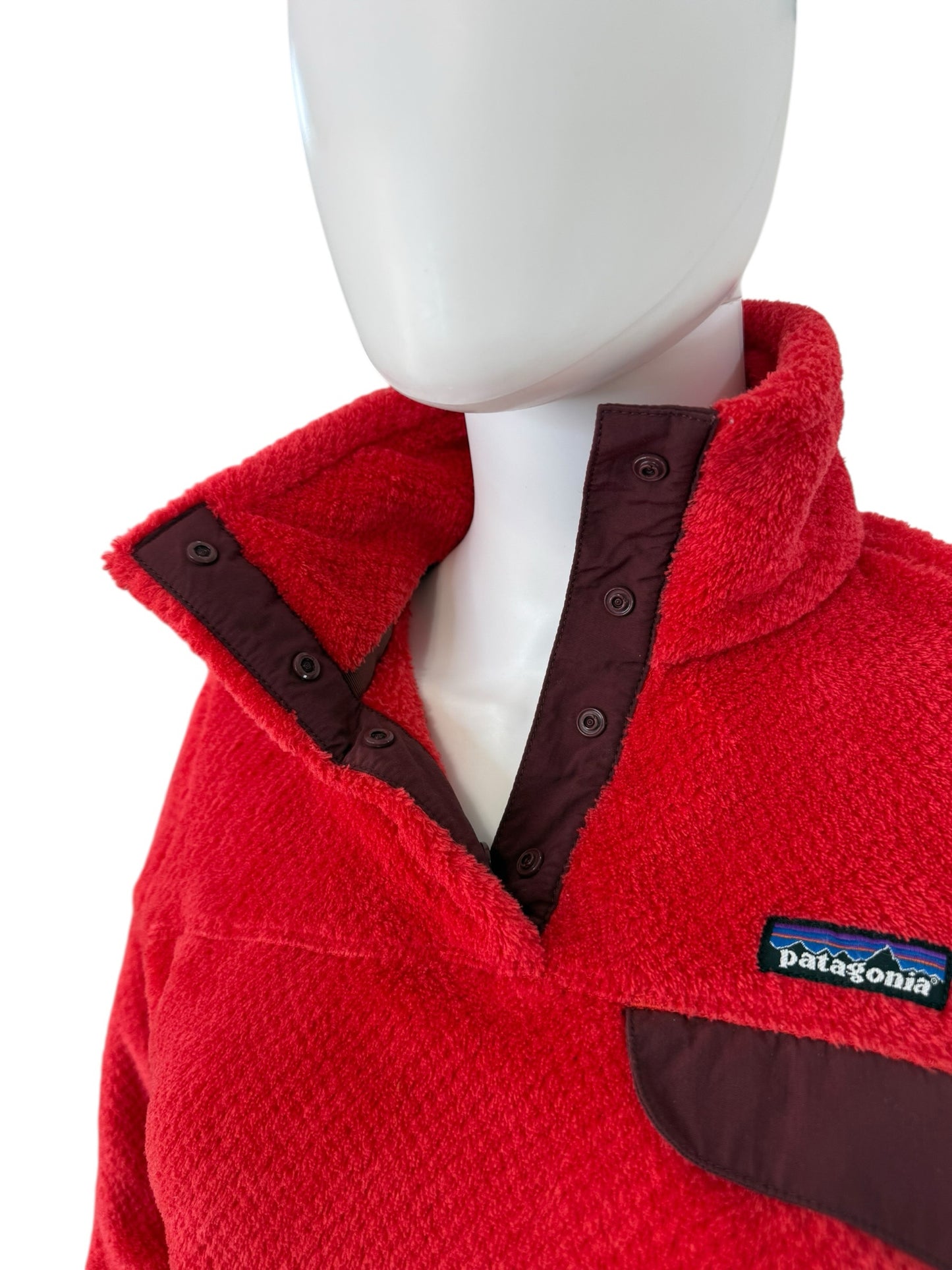patagonia Red Re-Tool Snap-T Pullover Size S