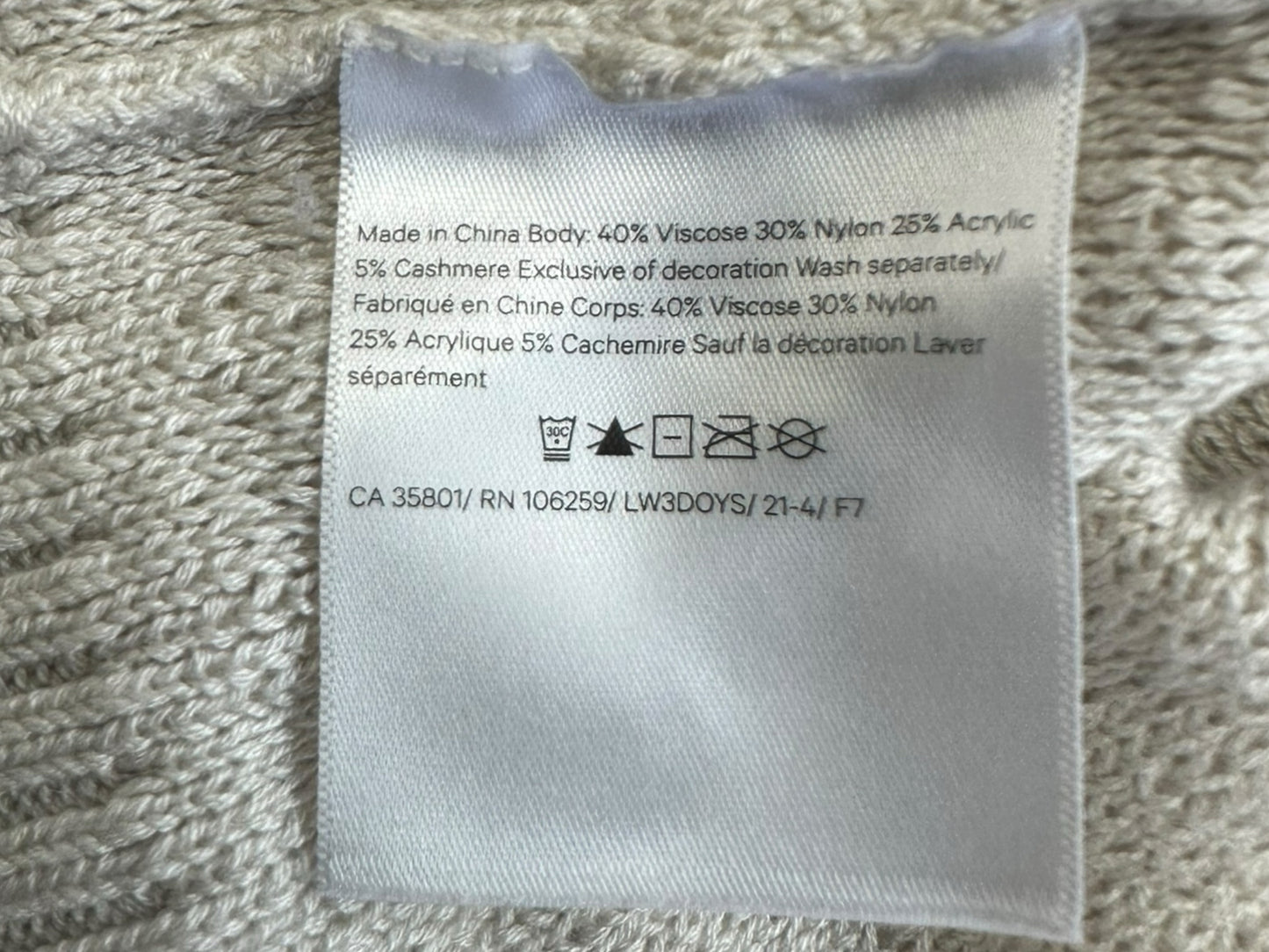 lululemon Cream Texture Play Crew Sweater Size XS