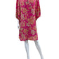 Johnny Was Fuchsia Vesna Silk Floral Dress Size L