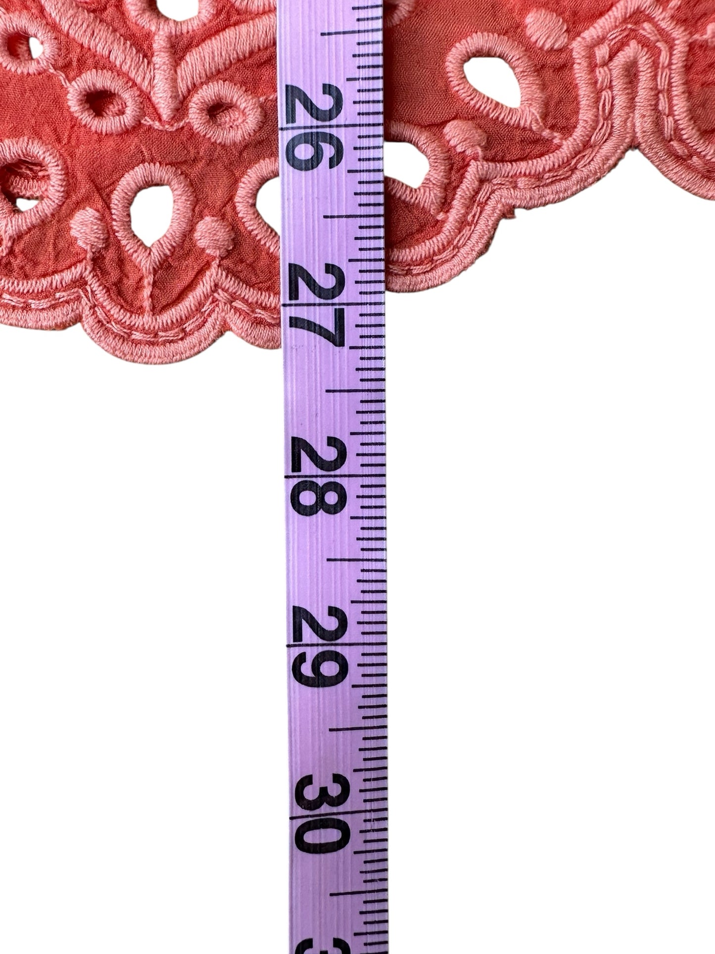 Johnny Was Orange Eyelet Trim Blouse Size L