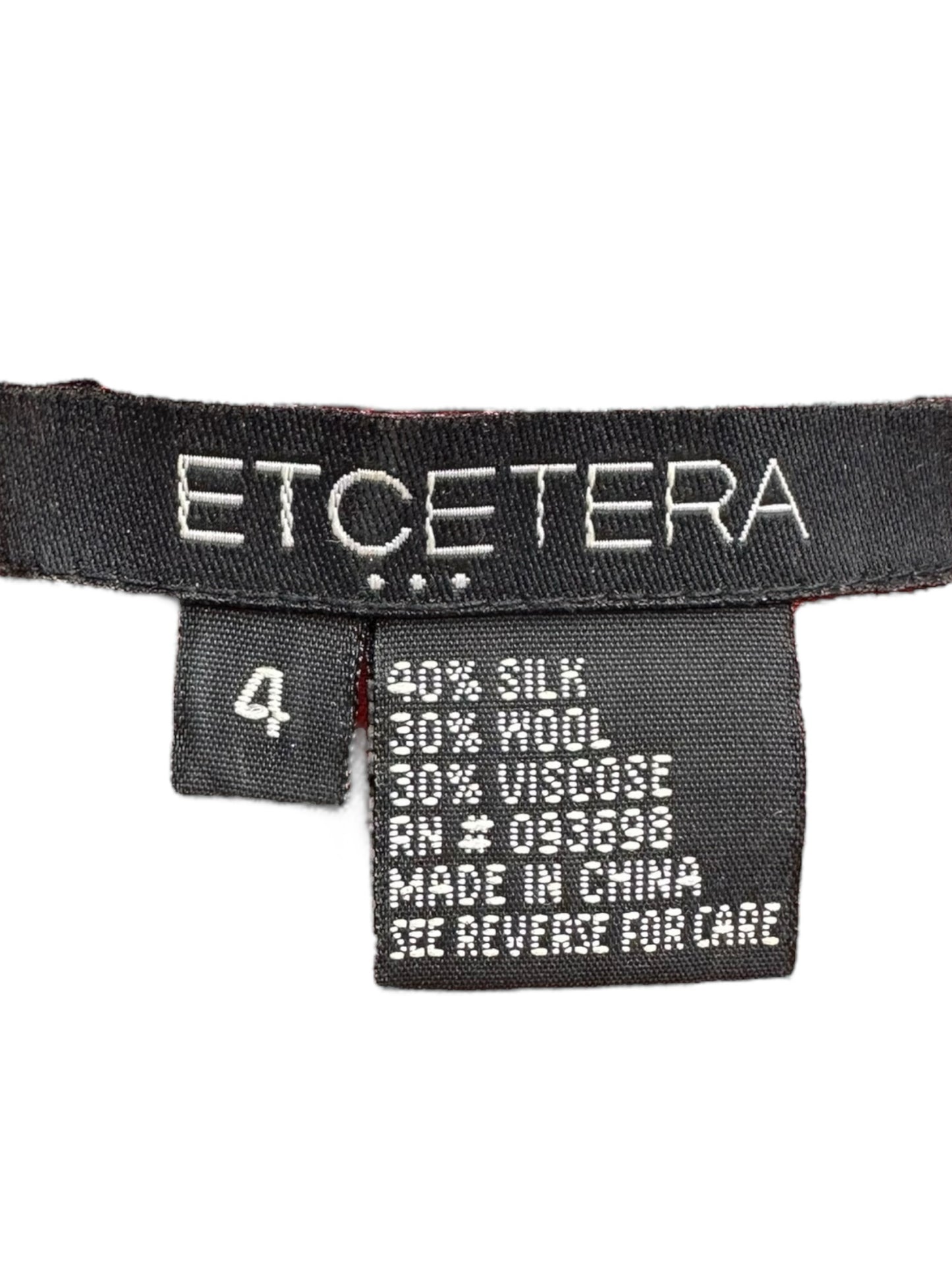 ETCETERA Size 4 Blouse