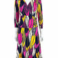 ETCETERA Feather Print Wrap Dress Size 6