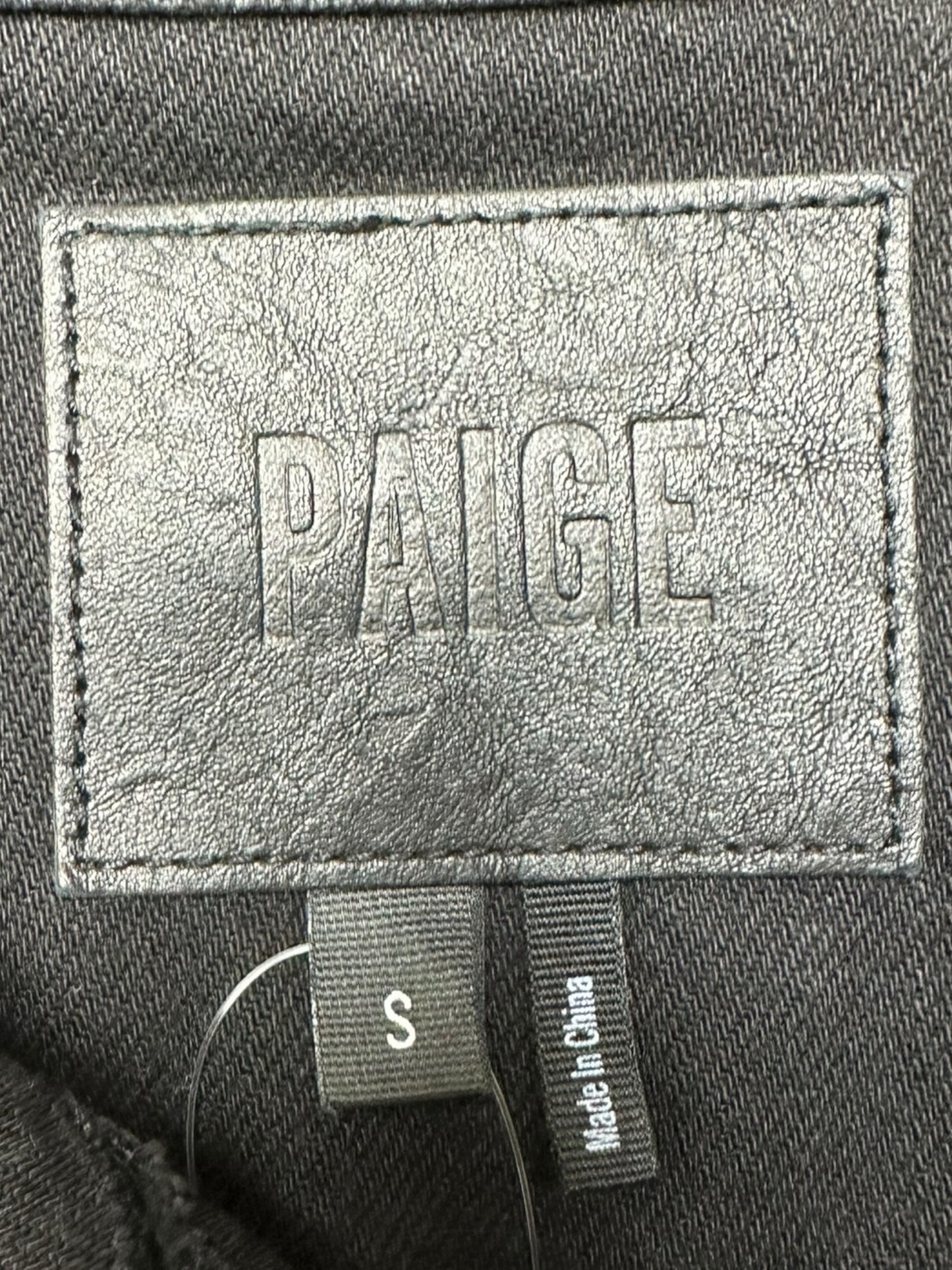 PAIGE Black Western Fringe Denim Jacket Size S