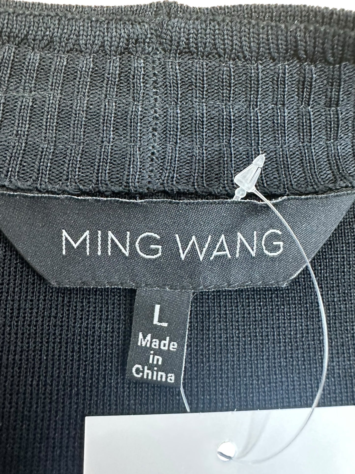 MING WANG Black Knit Jacket Size L