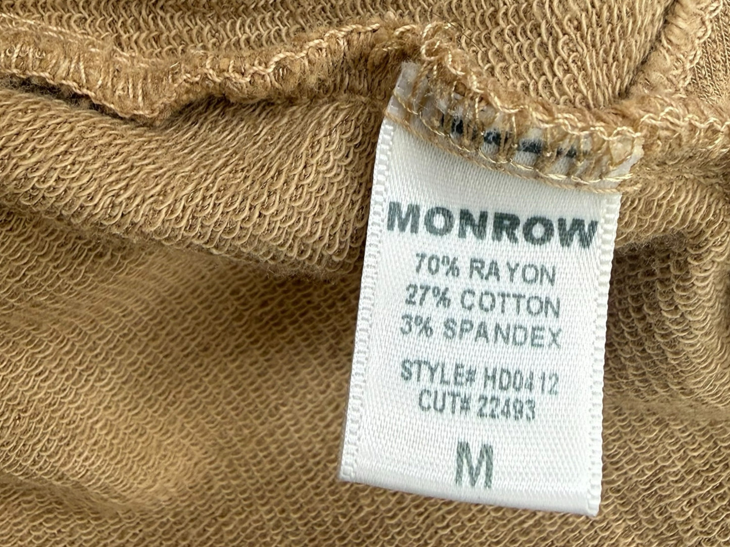 Monrow NWT Brown Jersey Mini Dress Size M