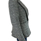 DKNY Blue Fringe Trim Tweed Blazer Size 10