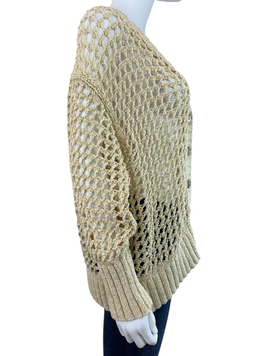 J. Crew NWT Buff Montauk Open Knit Sweater Cardigan Size XS